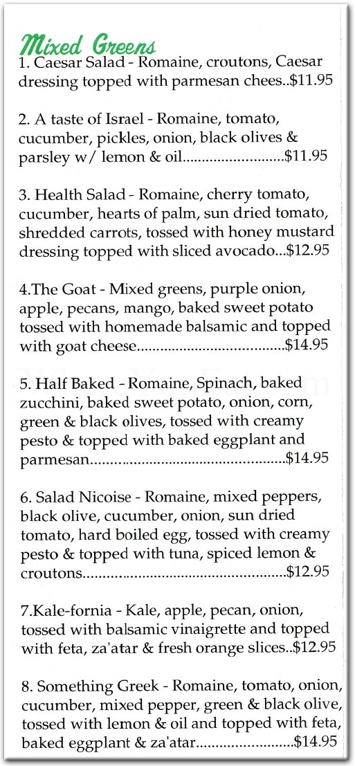 Mixed Greens Restaurant in Brooklyn / Official Menus & Photos