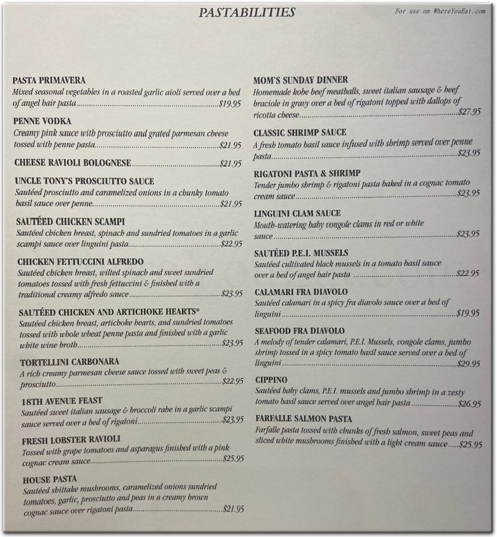 Portobello Cafe Restaurant in Staten Island / Official Menus & Photos