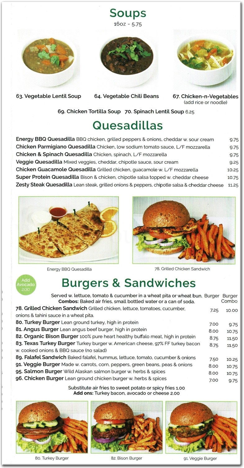 Energy Fuel Restaurant in Brooklyn / Official Menus & Photos