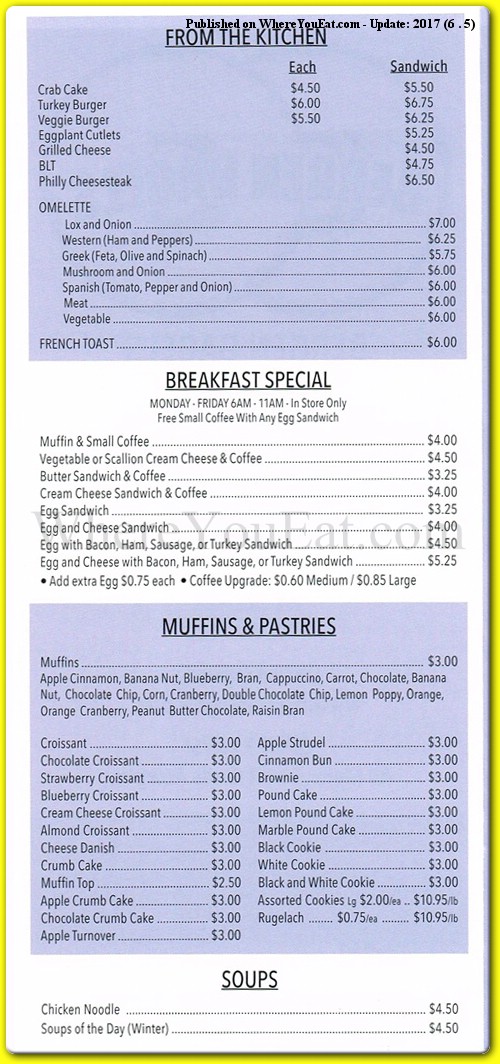 Bergen Bagels Restaurant in Brooklyn / Official Menus & Photos