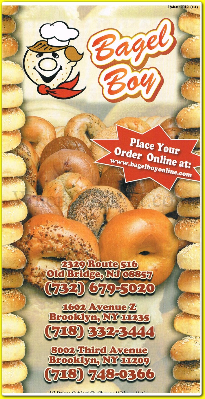Bagel Boy Restaurant in Brooklyn / Official Menus & Photos