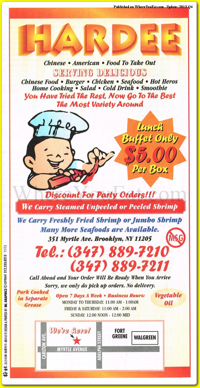 Hardee Restaurant in Brooklyn / Official Menus & Photos