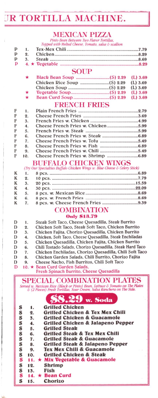 Happy Fresh Tortillas Grill Restaurant in Brooklyn / Official Menus