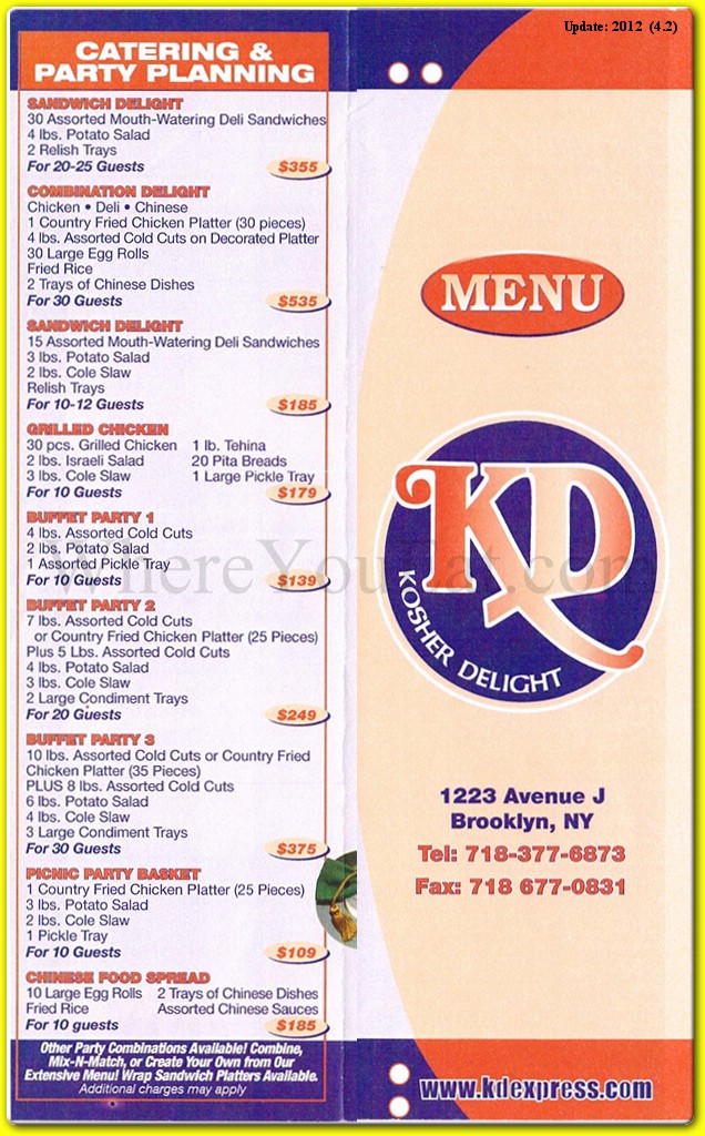 Kosher Delight Restaurant in Brooklyn / Official Menus & Photos