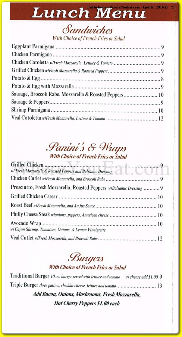 Bella Mama Rose Restaurant in Staten Island / Official Menus & Photos