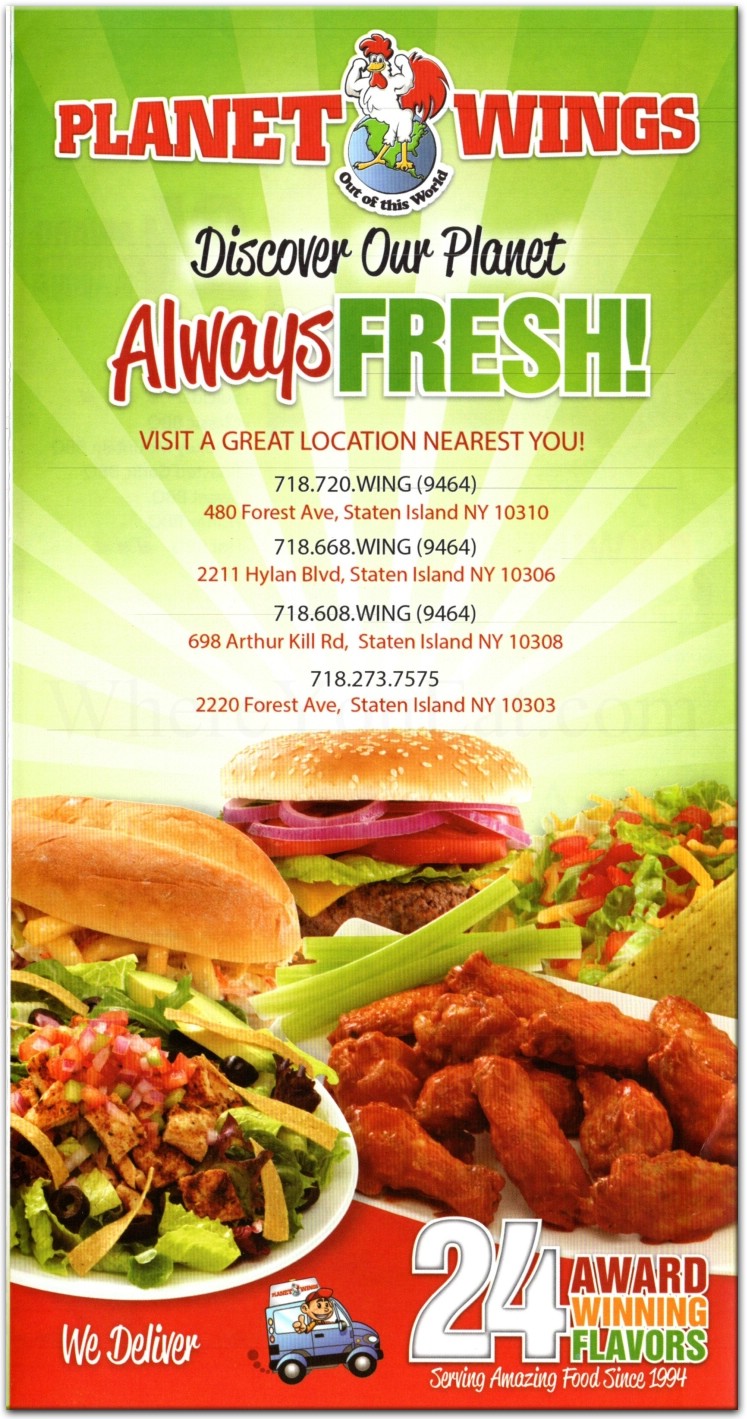 Wings Restaurant in Staten Island / Official Menus & Photos