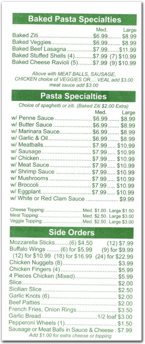 Lenny's Pizzeria Restaurant in Brooklyn / Official Menus &amp; Photos