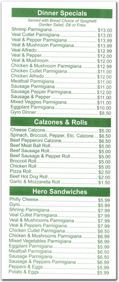 Lenny's Pizzeria Restaurant in Brooklyn / Official Menus &amp; Photos