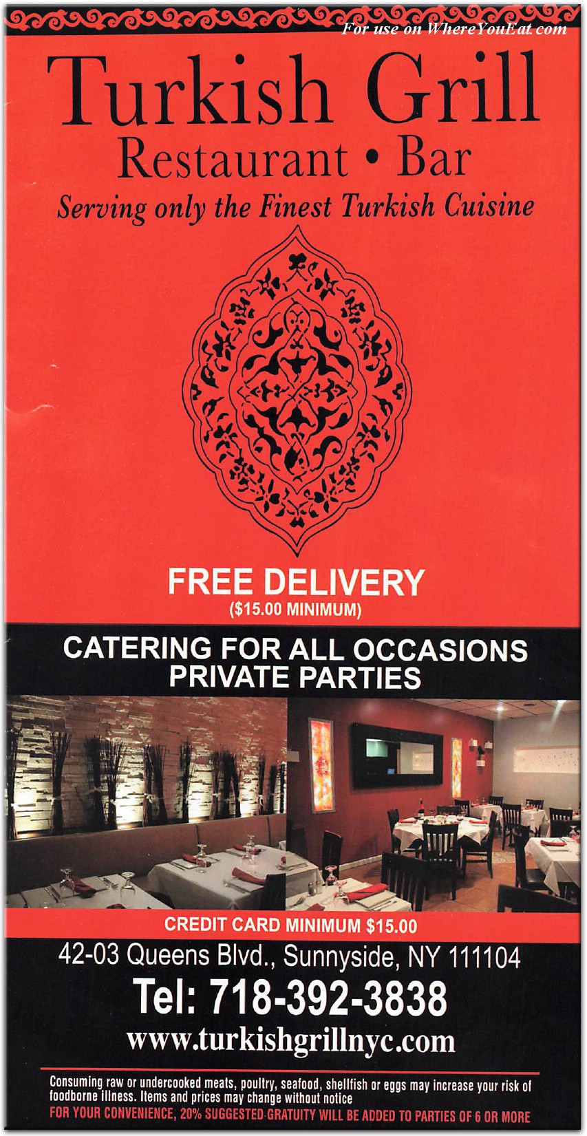 Turkish Grill Restaurant in Queens / Official Menus & Photos