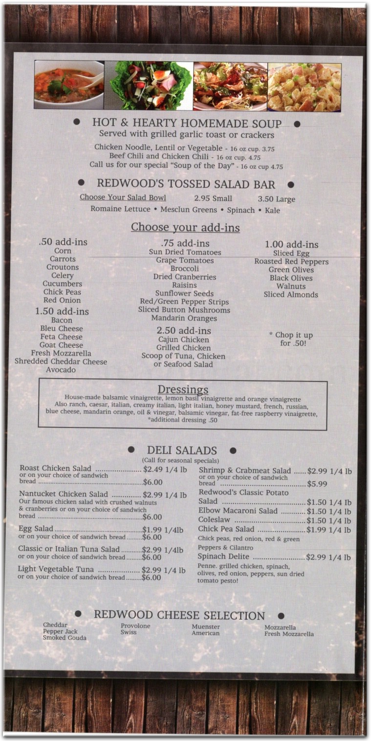 Redwood Deli Restaurant in Queens / Official Menus & Photos
