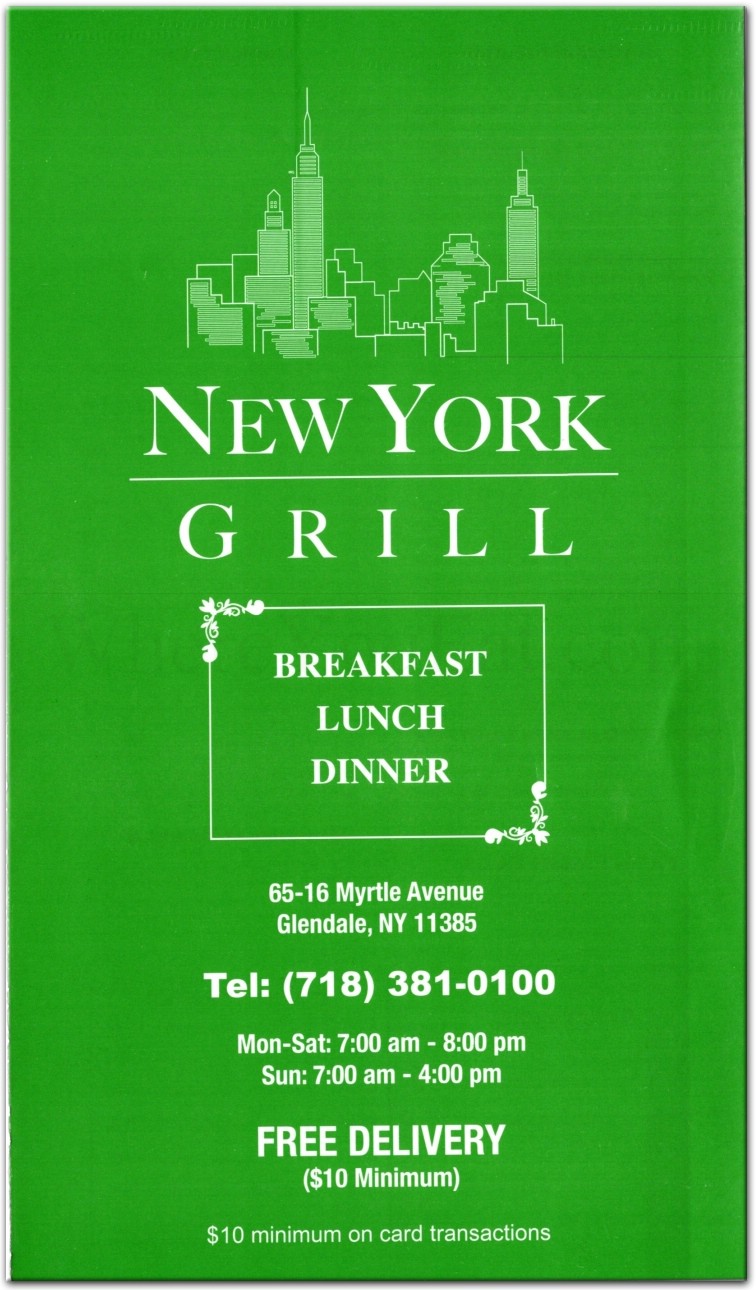 t55 new york grill เมนู