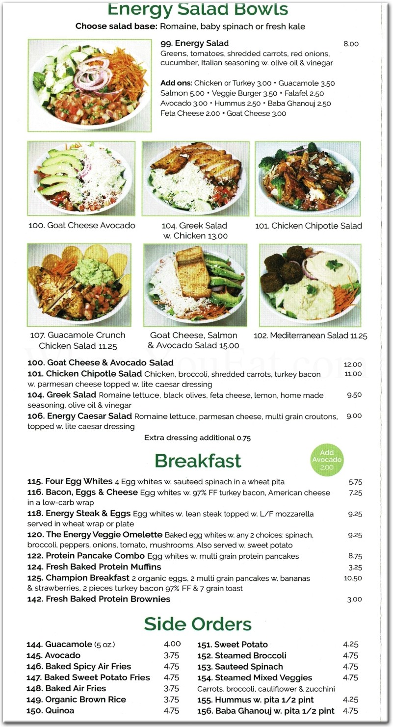 Energy Fuel Restaurant in Queens / Official Menus & Photos
