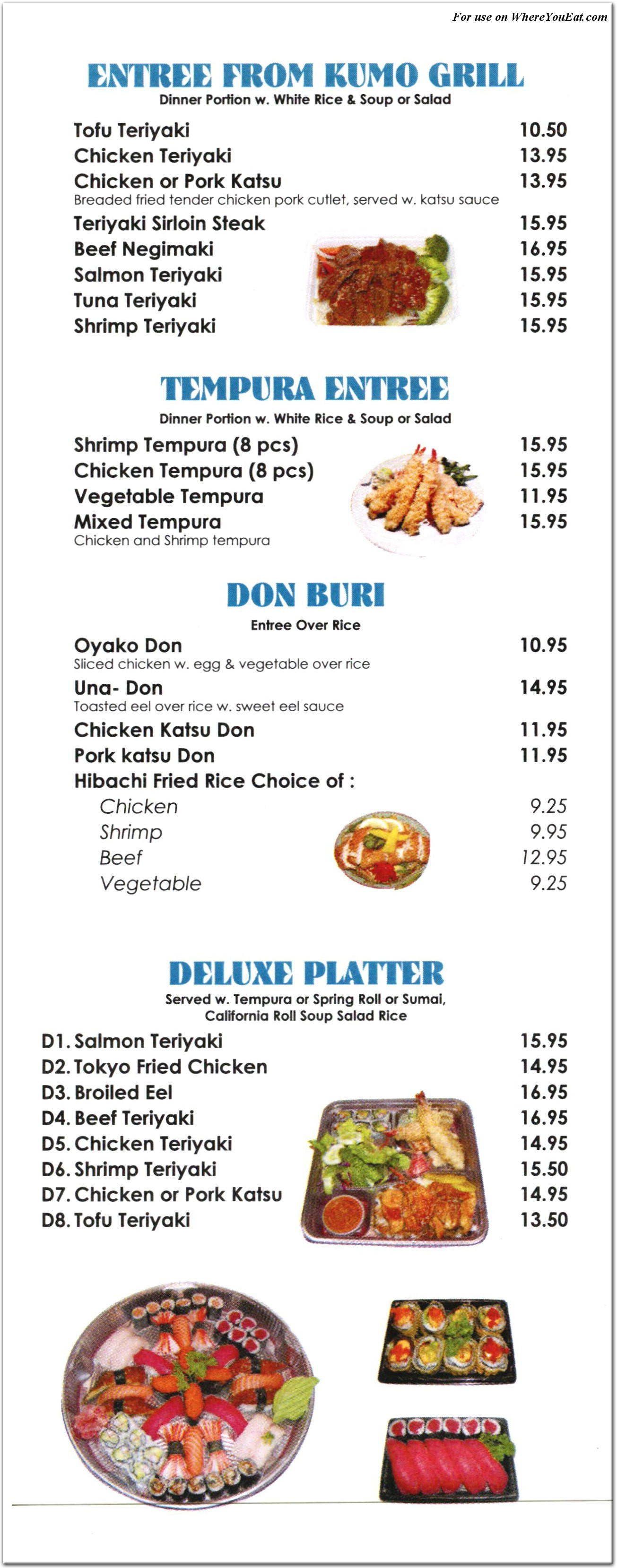 Kumo Restaurant in Queens / Official Menus & Photos