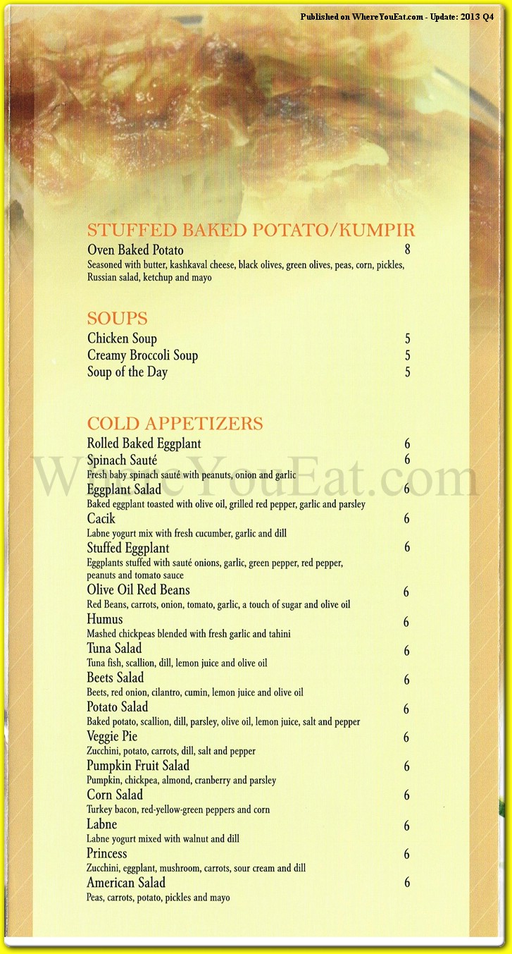 Cafe Pistachio Restaurant in Brooklyn / Official Menus & Photos