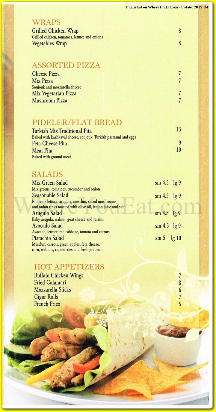 Cafe Pistachio Restaurant in Brooklyn / Official Menus & Photos