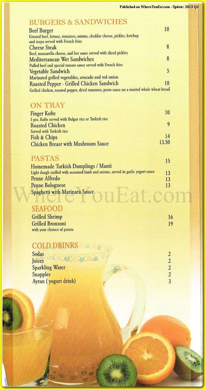 Cafe Pistachio Restaurant in Brooklyn / Official Menus & Photos