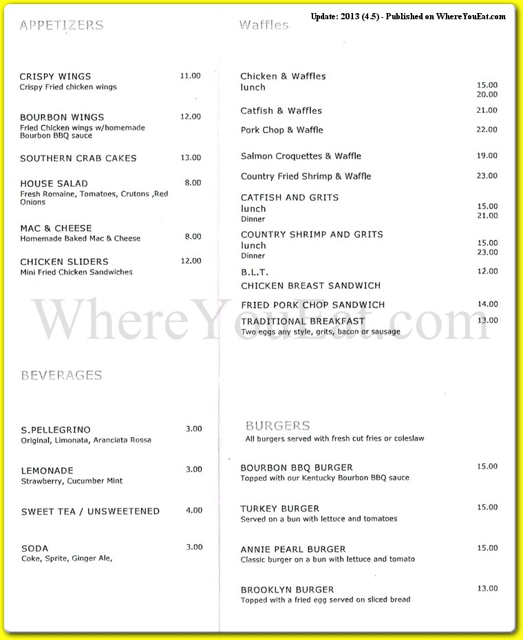 Pink Tea Cup Restaurant in Brooklyn / Official Menus & Photos