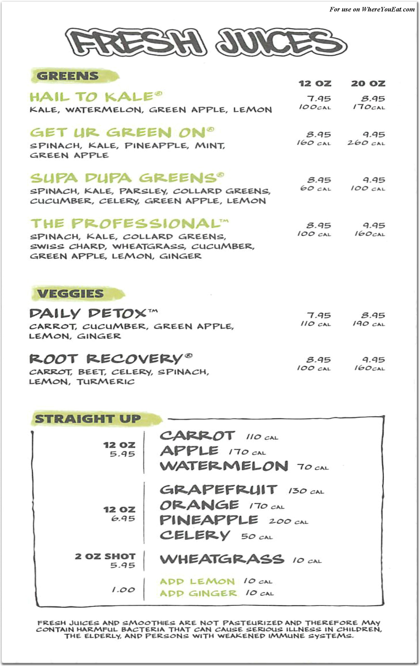 Juice Generation Restaurant in Brooklyn / Official Menus & Photos