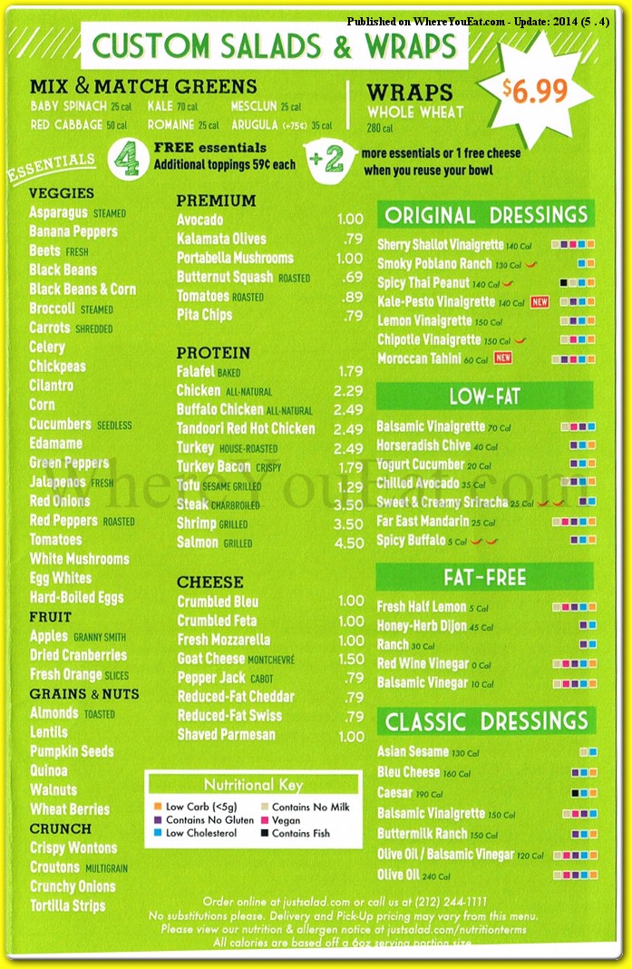 Just Salad Restaurant in Brooklyn / Official Menus & Photos