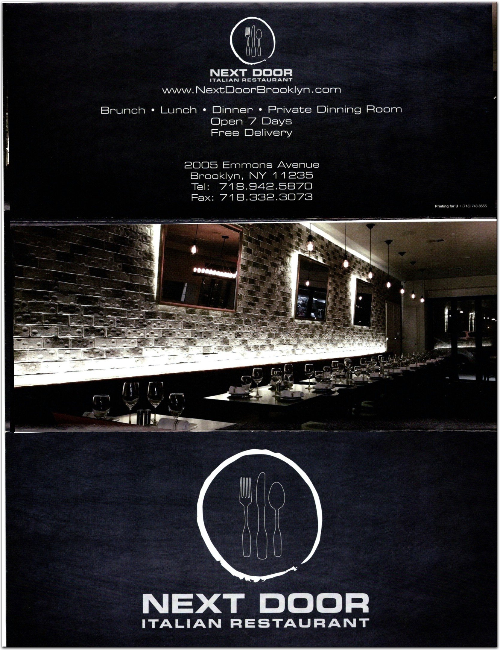 Next Door Restaurant in Brooklyn / Official Menus & Photos