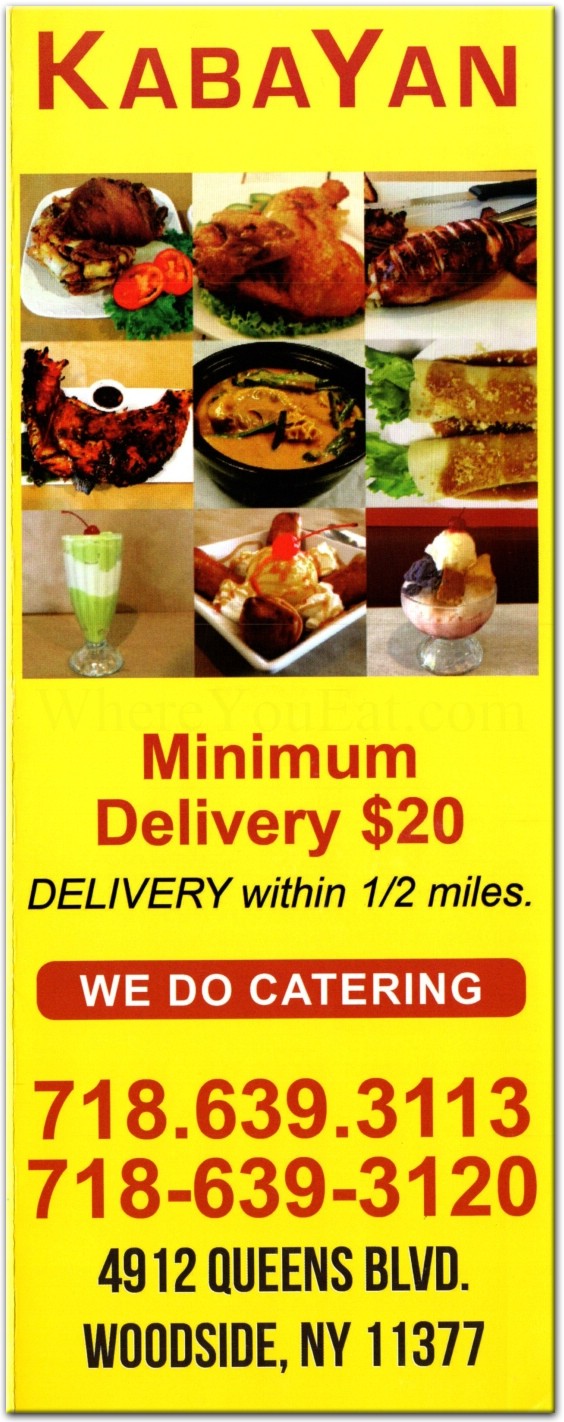 Kabayan Restaurant in Queens / Official Menus & Photos