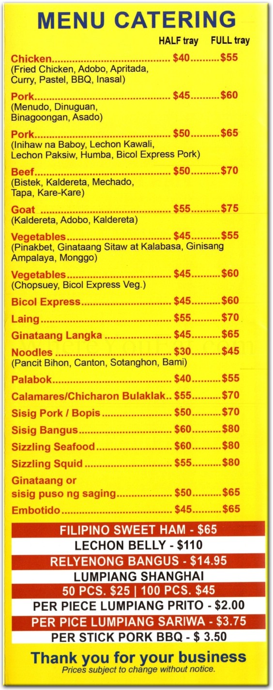 Kabayan Restaurant in Queens / Official Menus & Photos