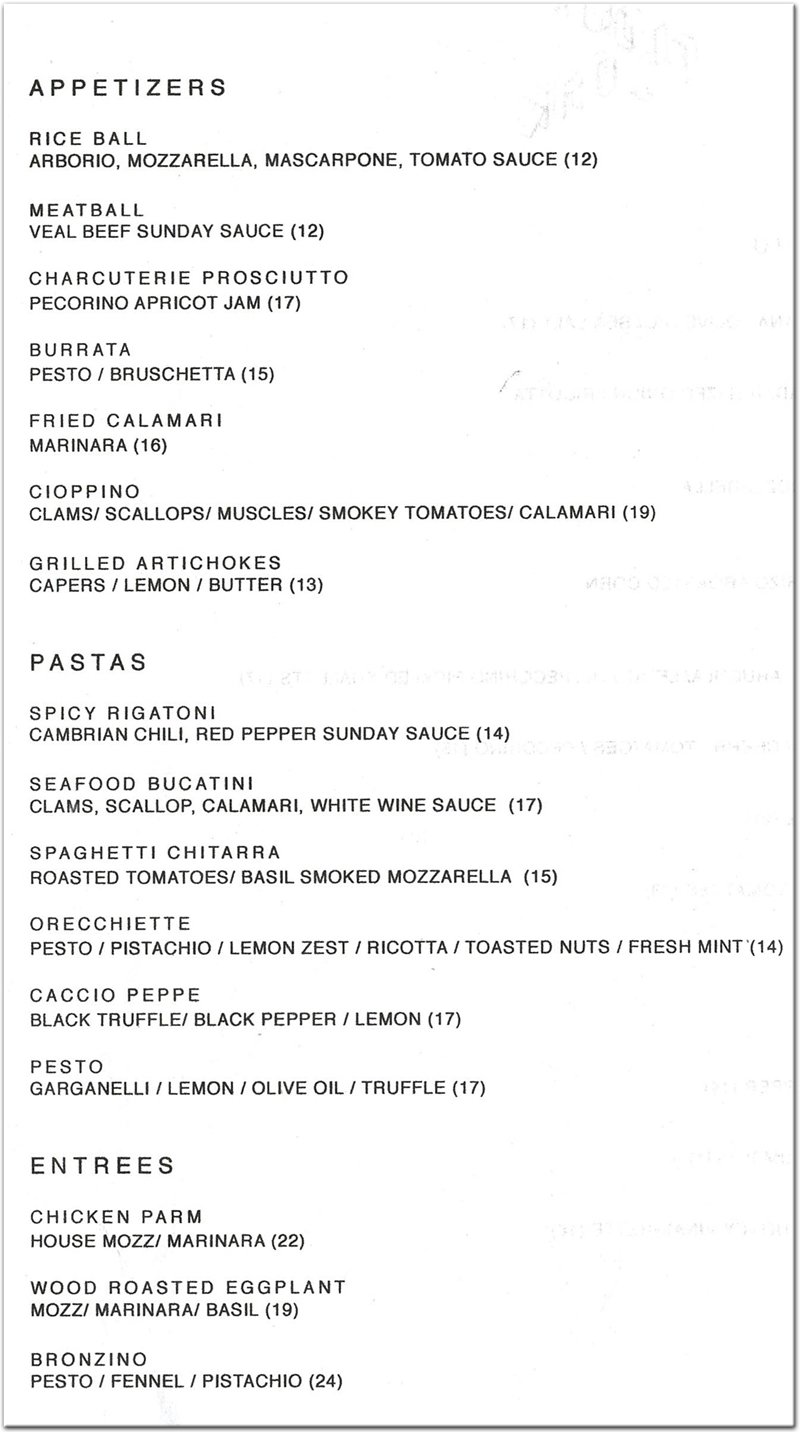 Flour and Oak Minthorne Restaurant in Staten Island / Official Menus