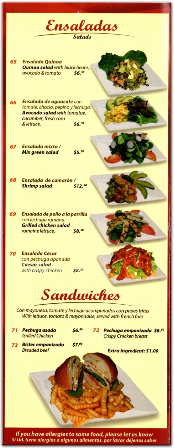 Castillo Restaurant Restaurant in Brooklyn / Official Menus & Photos