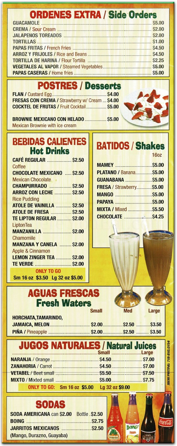 Jalapenos Restaurant in Brooklyn / Official Menus & Photos