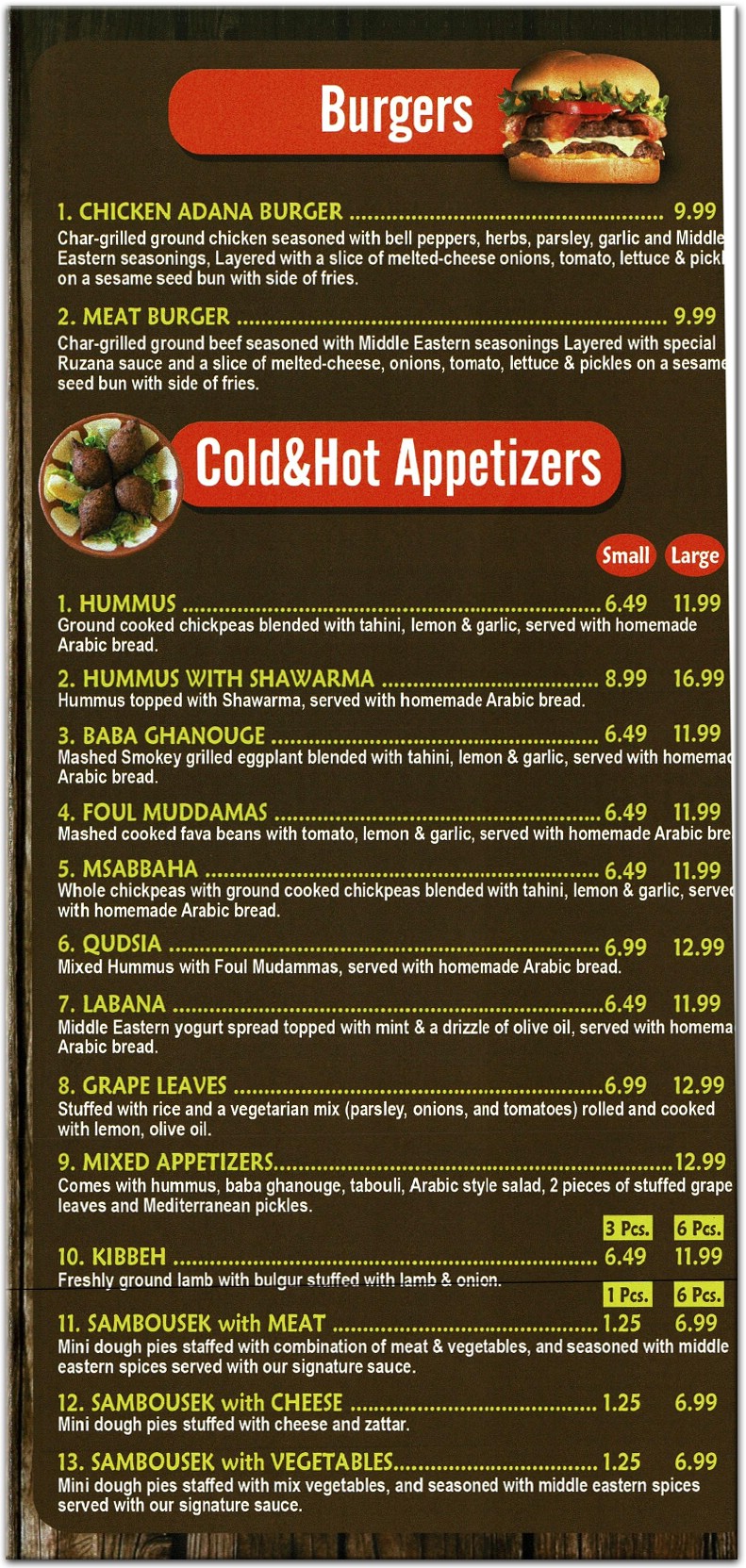 Ruzana Restaurant in Brooklyn / Official Menus & Photos