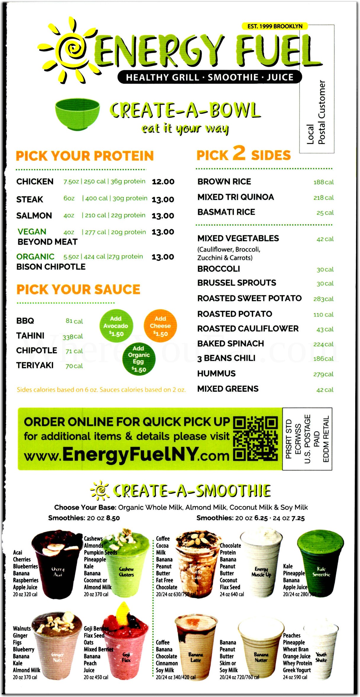 Energy Fuel Bay Ridge Restaurant in Brooklyn / Official Menus & Photos