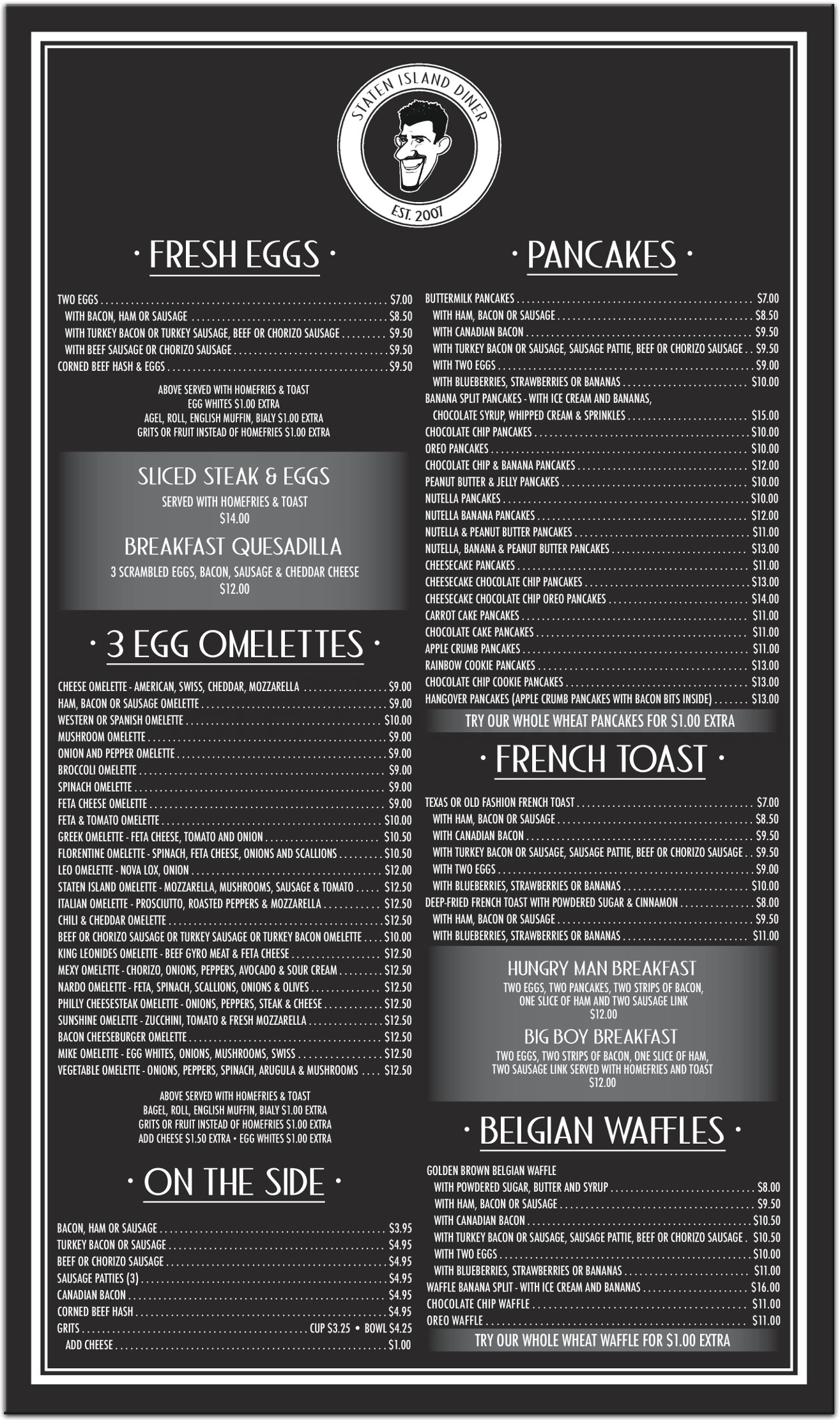 Staten Island Diner Restaurant in Staten Island / Official Menus &amp; Photos