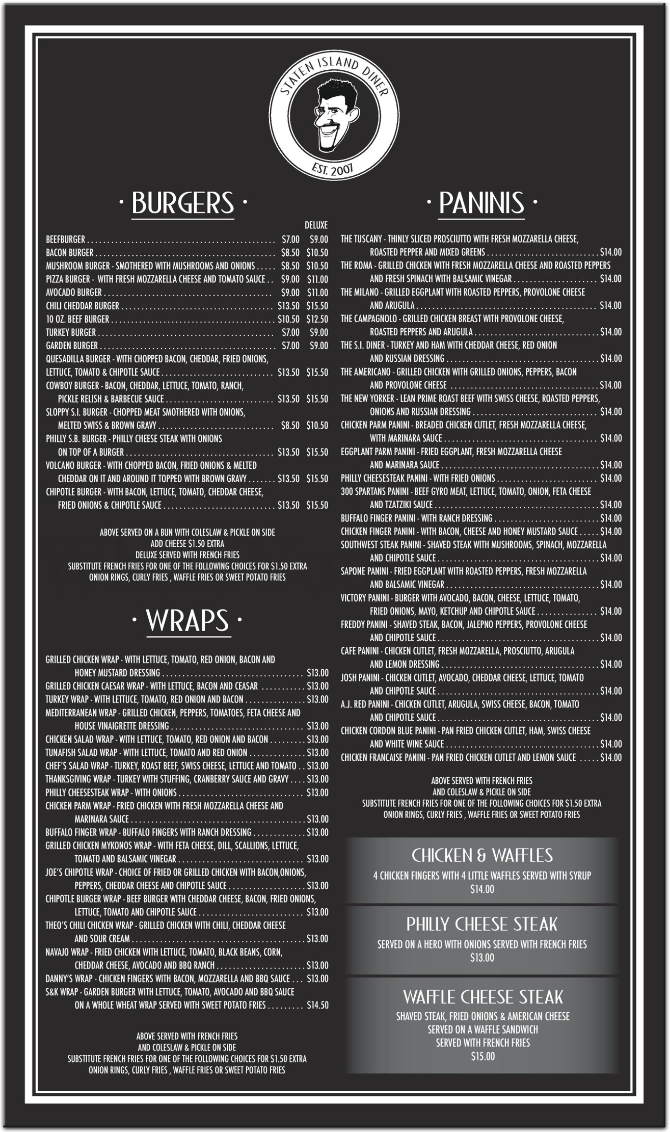 Staten Island Diner Restaurant in Staten Island / Official Menus & Photos