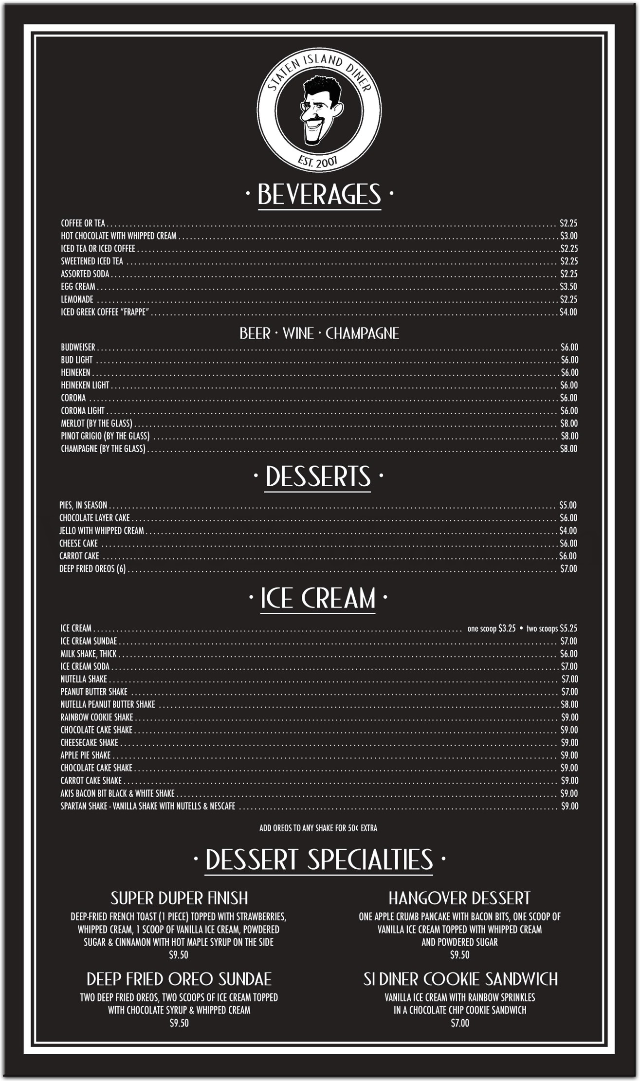 Staten Island Diner Restaurant in Staten Island / Official Menus & Photos