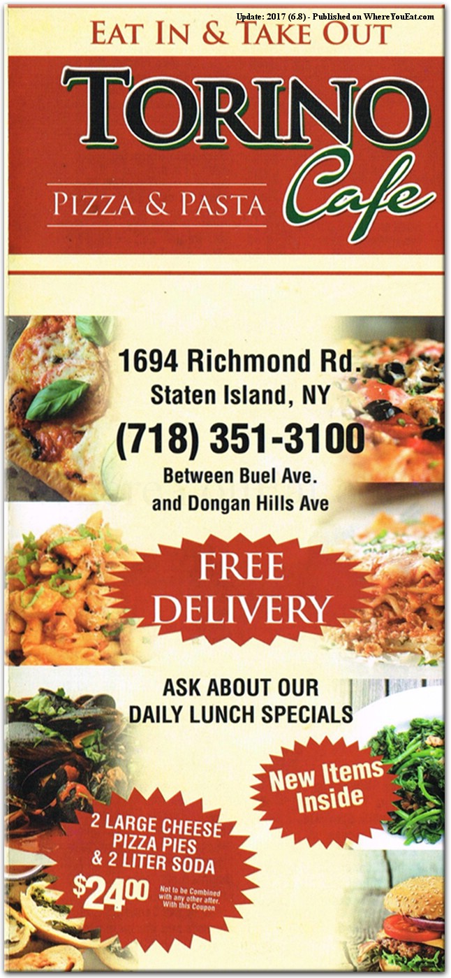 Torino Restaurant in Staten Island / Official Menus & Photos